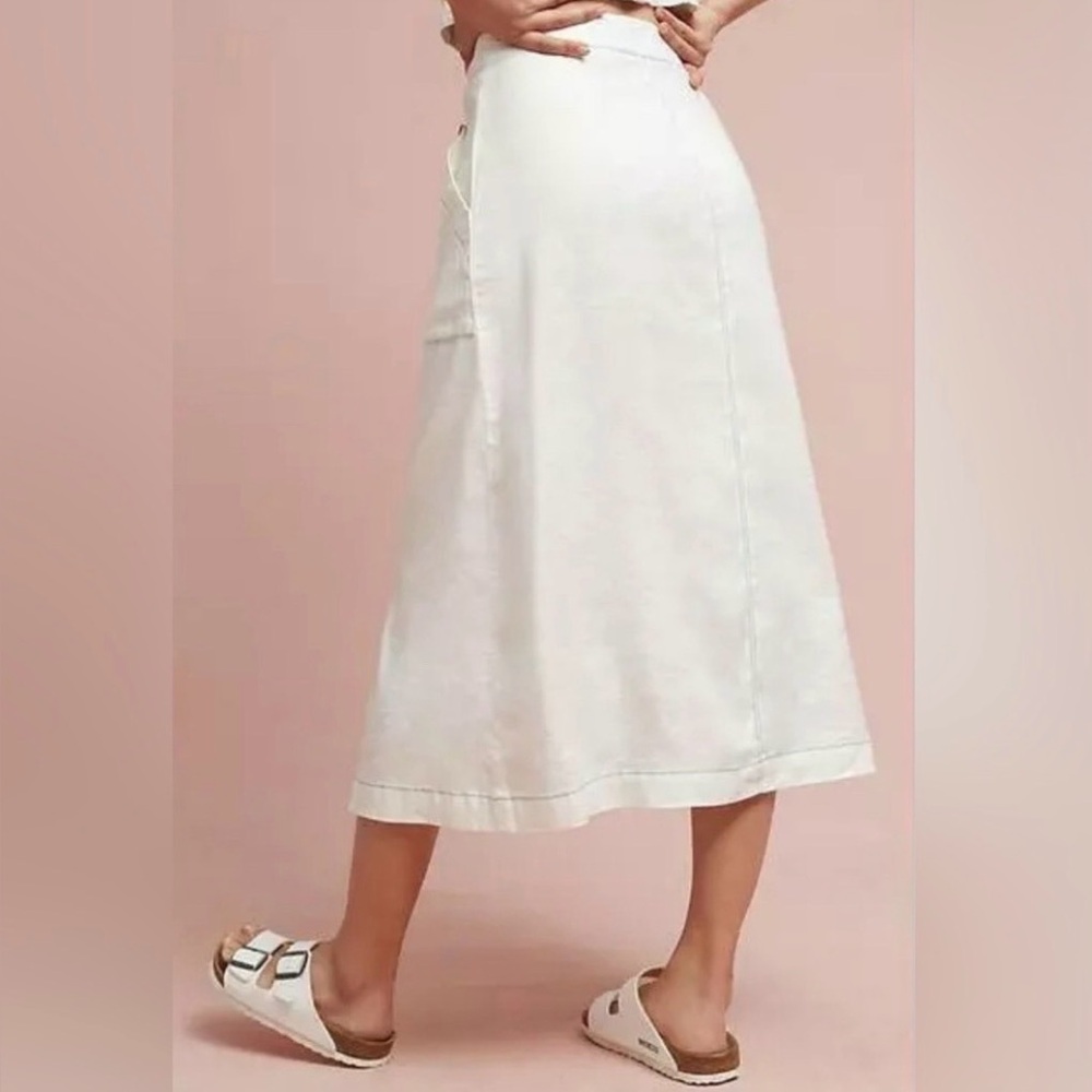 NWT Akemi + Kin Riverine Linen Blend Midi Skirt size 8 - Picture 3 of 8